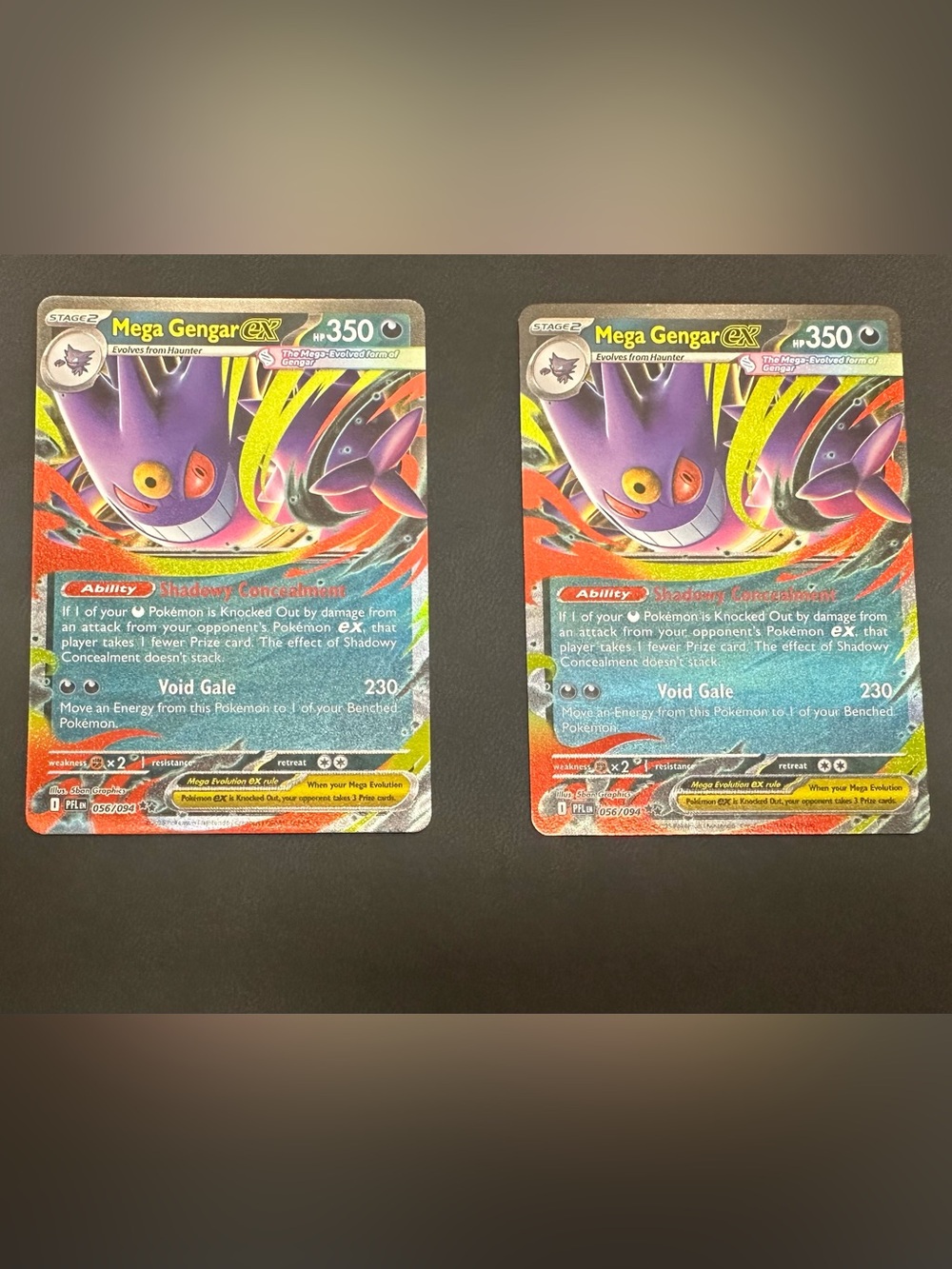 Pokémon Mega Gengar ex 056/094 Holo Rare ×2 Lot